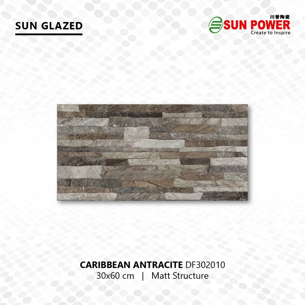 Keramik Dinding Body Putih Matt Structure - Caribbean Series 30x60 cm | Sun Power