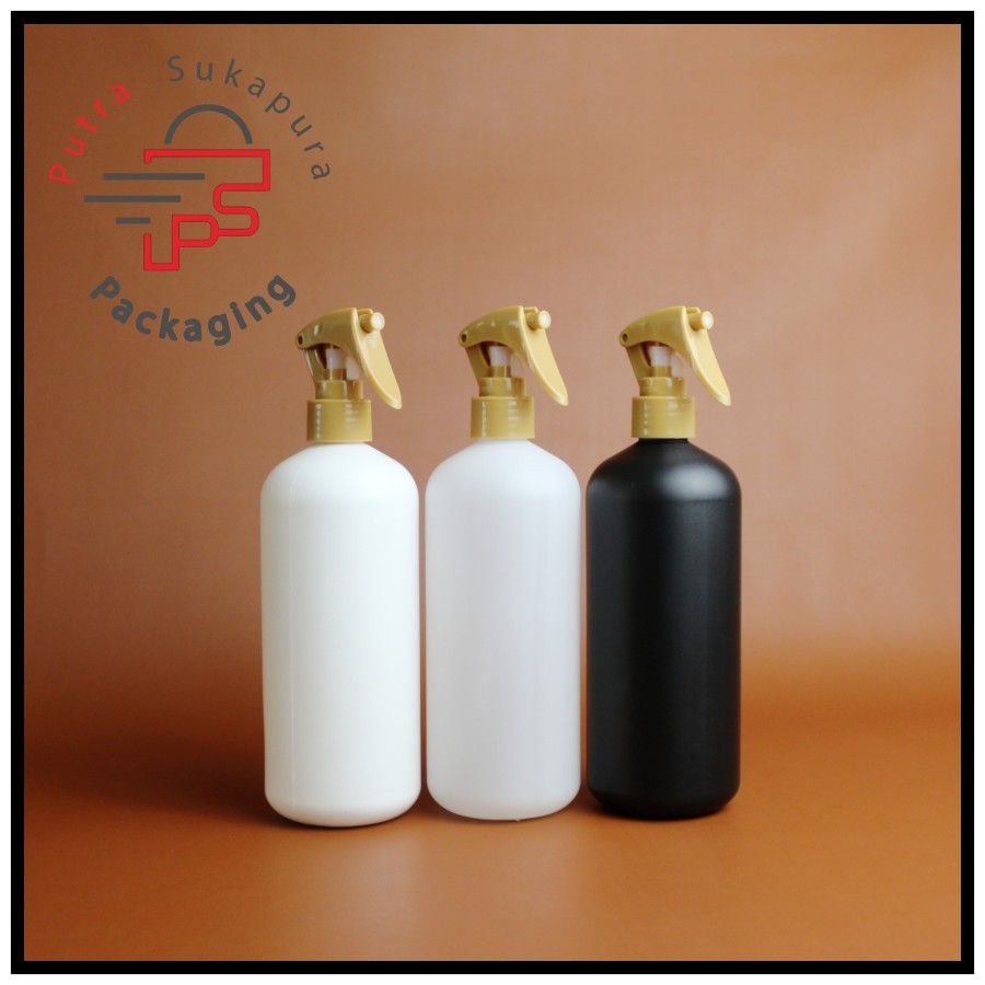 botol spray triger 500ml hdpe/botol triger 500ml/triger gold dw neck 24