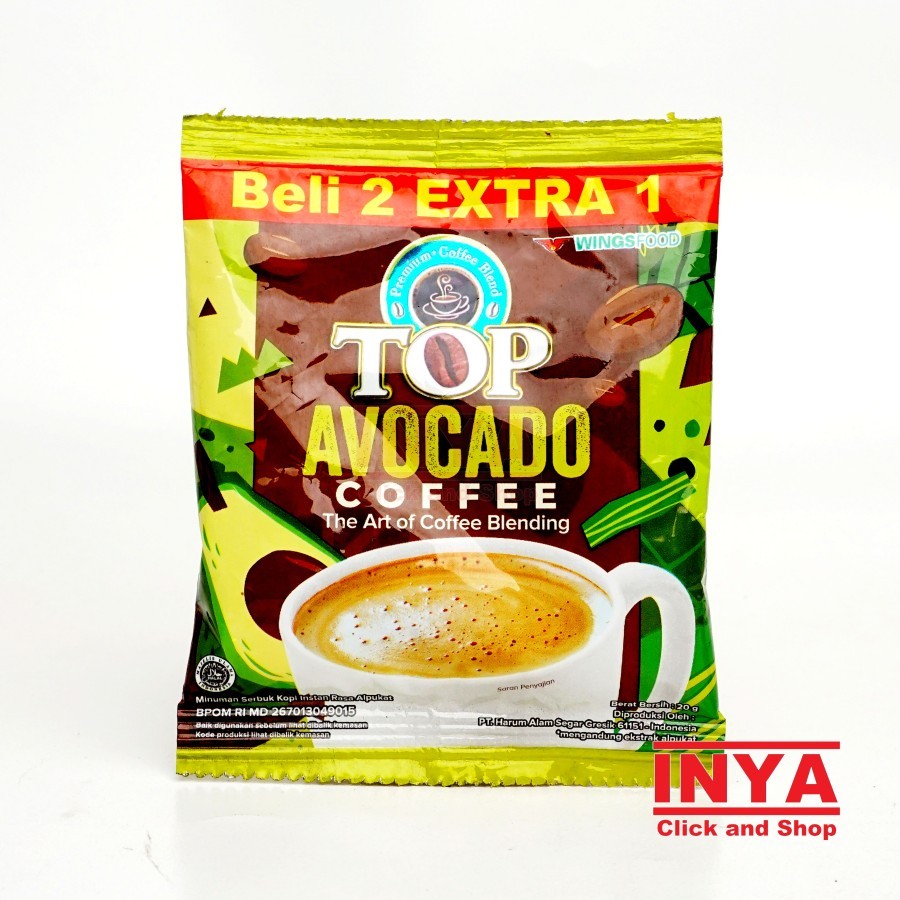 

TOP Coffee Avocado dan Gula Aren 20gr Sachet - Kopi Instan - Avocado 20g