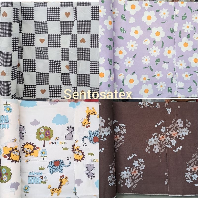 [L240] Kain Katun Disperse Polimikro Bahan Kain Sprei Gorden