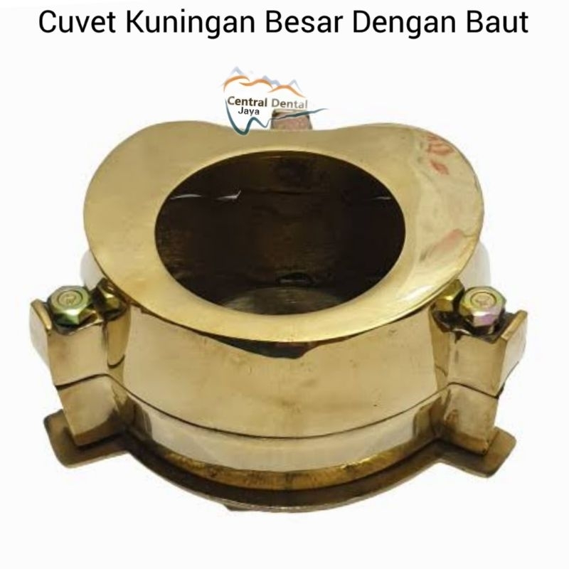 Cuvet Kuningan Besar Dengan Baut Sekrup / Kuvet Paling Besar Plus Skrup No.1 / Dental Lab Gigi / Ala