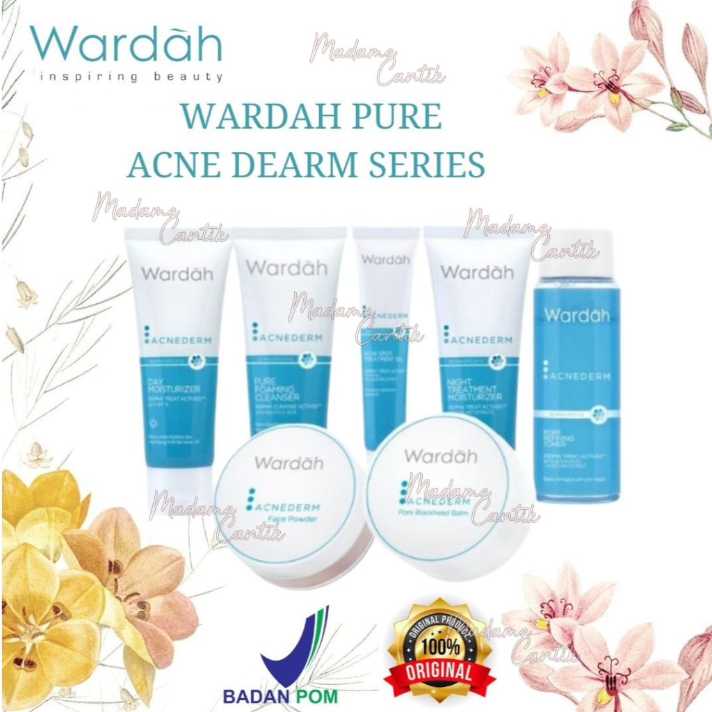 MADAME WARDAH ACNEDERM SERIES - ACNE TONER CLEANSER CREAM ACNE