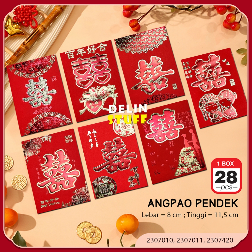 

Angpao Pendek Pernikahan Angpao Wedding Angpau Pernikahan isi 28 pcs (2307010, 2307011, 2307420)