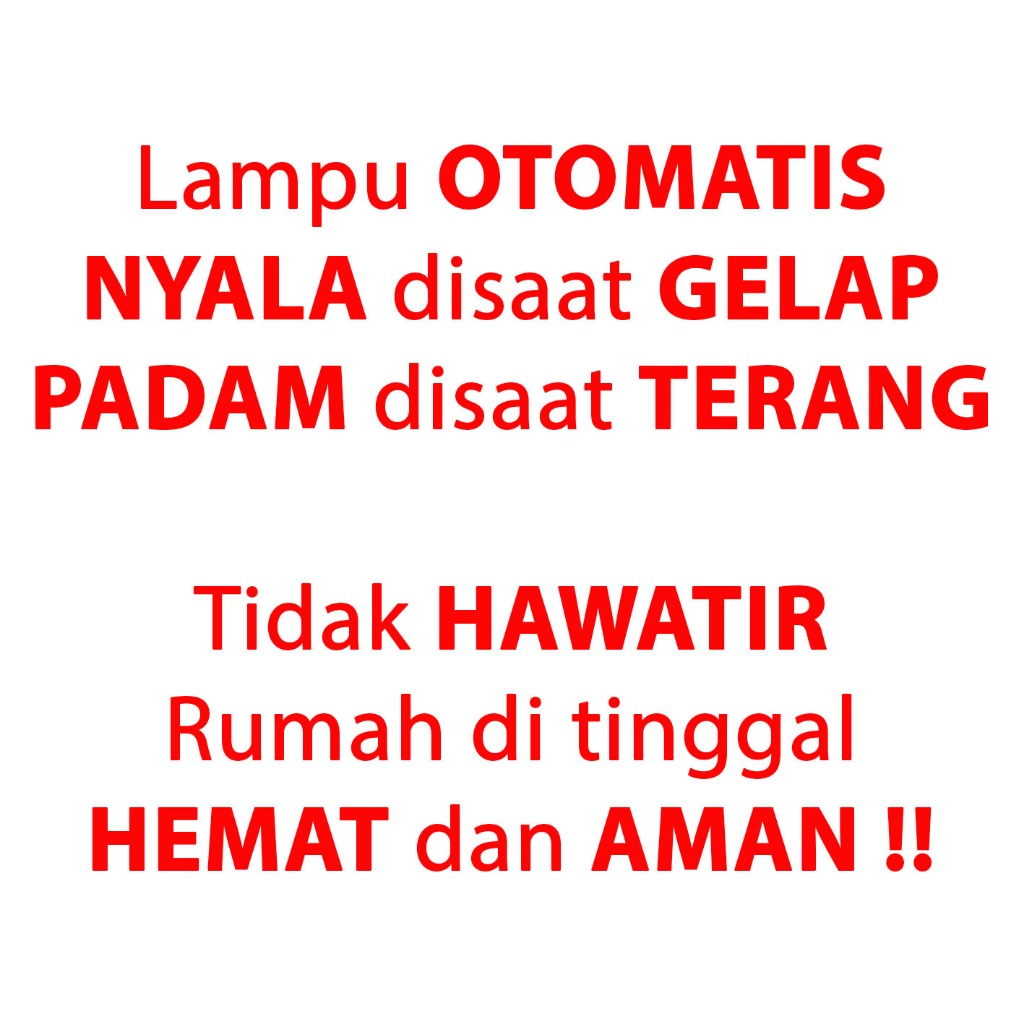 LED Sensor Light BULB Panasonic tipe sensor cahahaya/Photocell otomatis nyala dan padam