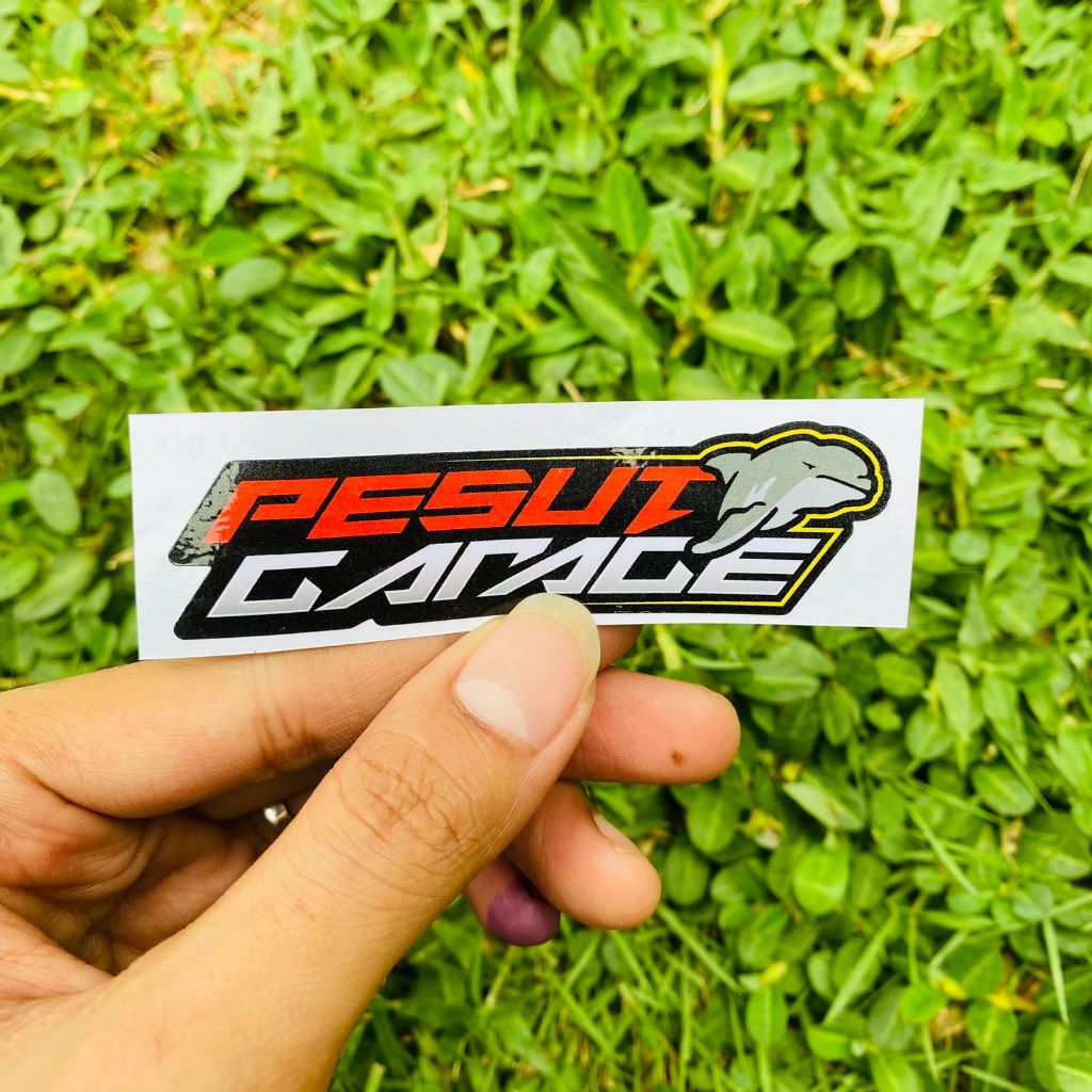 sticker motor - stiker PESUT GARAGE style plat kt