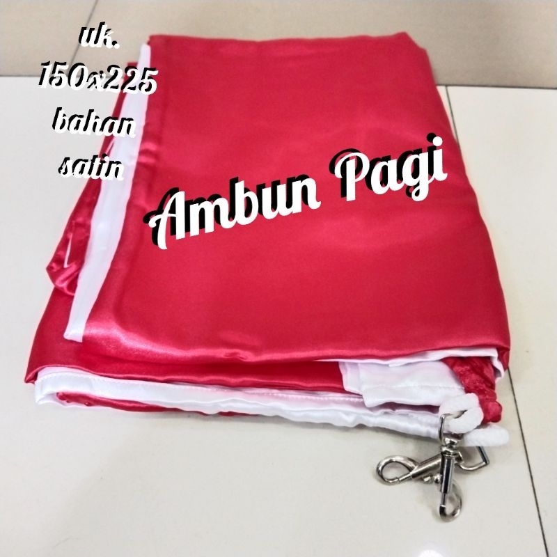 

best seller bendera merah putih satin ukuran 150cm x 225cm ready stock