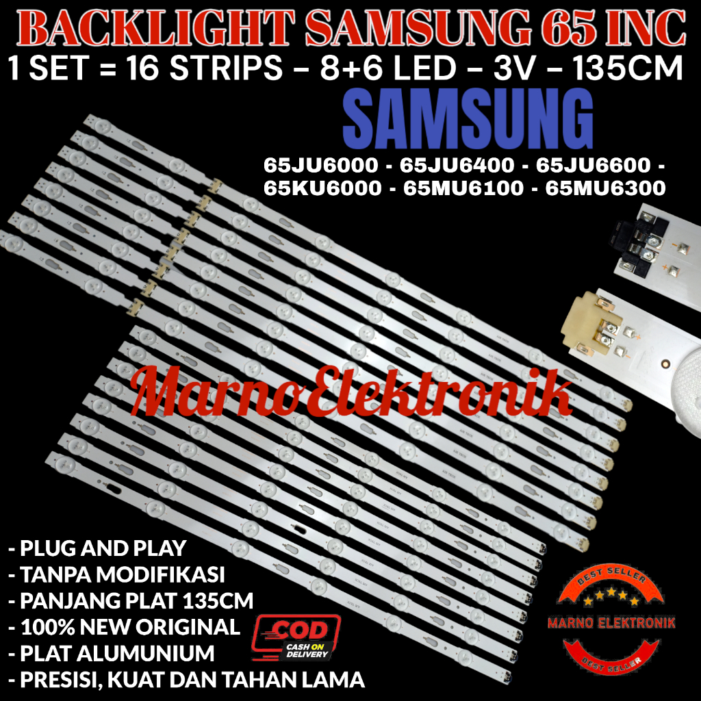 BACKLIGHT TV LED SAMSUNG 65 INC UA 65JU6000 65JU6400 65JU6600 65KU6000 65MU6100 65MU6300 UA65JU6000 