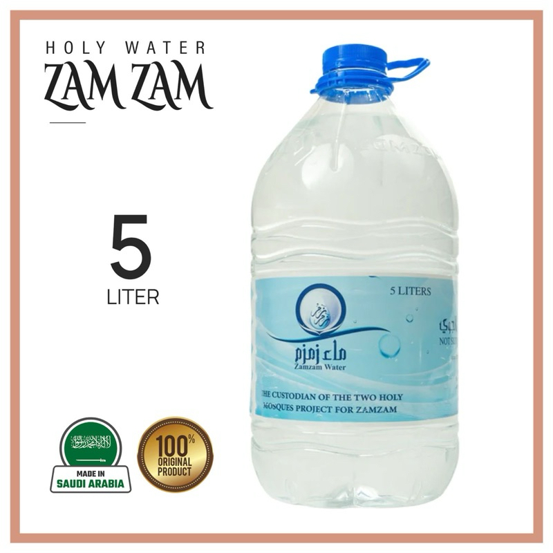 

AIR ZAM-ZAM 100% ASLI 5L. OLEH-OLEH HAJI & UMROH