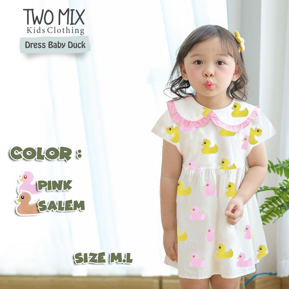 Two Mix - Baju Dress Bayi Perempuan Lucu Ruffle 0-12 Bulan 4350B