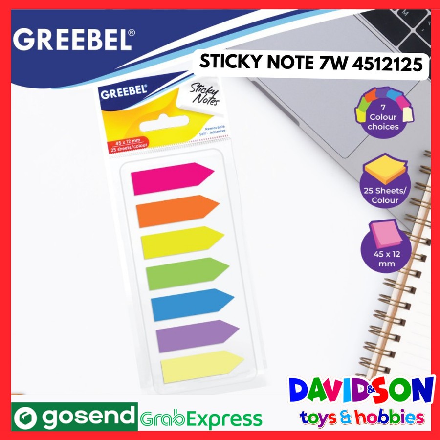 

GREEBEL STICKY NOTES GIN 7W 4512125 / PENANDA BUKU