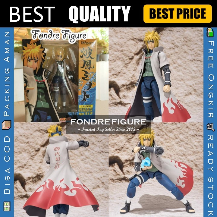 SHF MINATO NAMIKAZE SH FIGUARTS NARUTO SHIPPUDEN HOKAGE ANIME MANGA ACTION FIGURE KWS