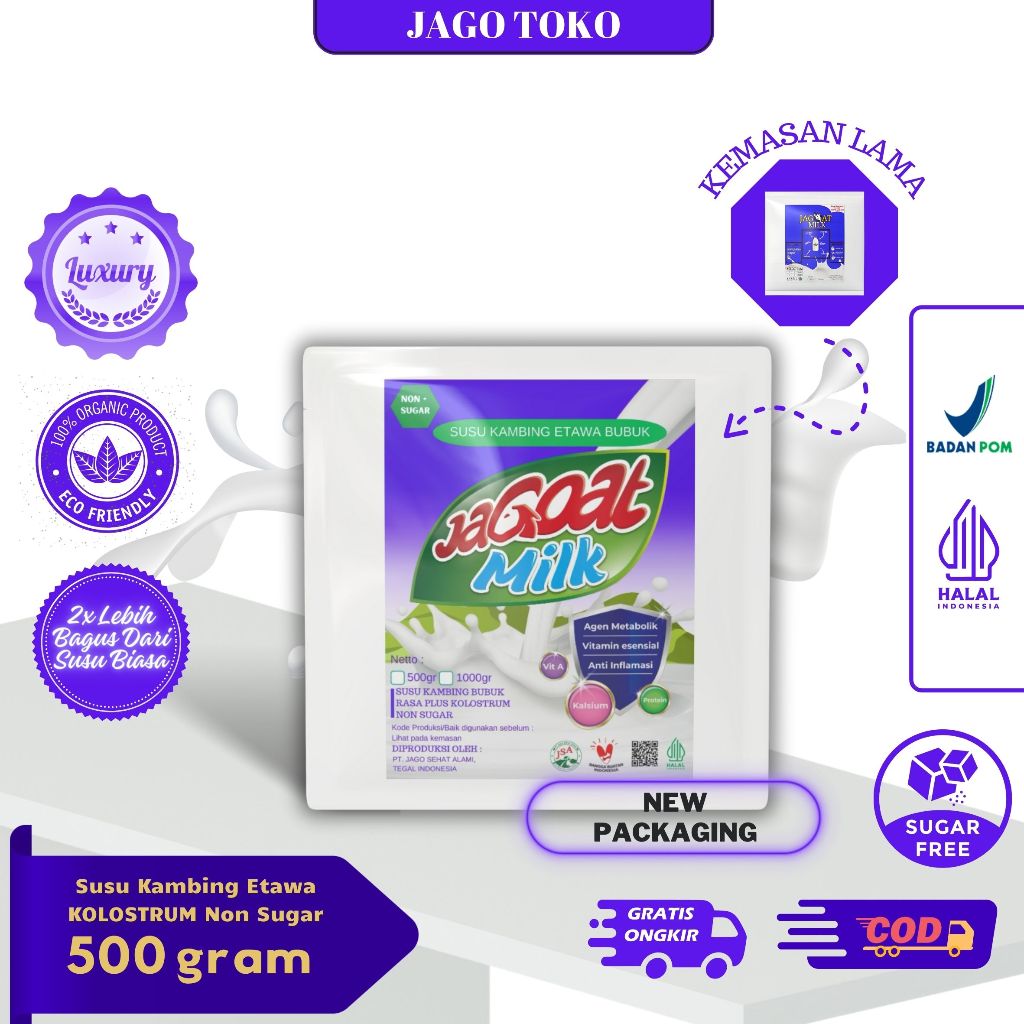 

Susu Kambing Etawa Kolostrum 500gram JagoatMilk