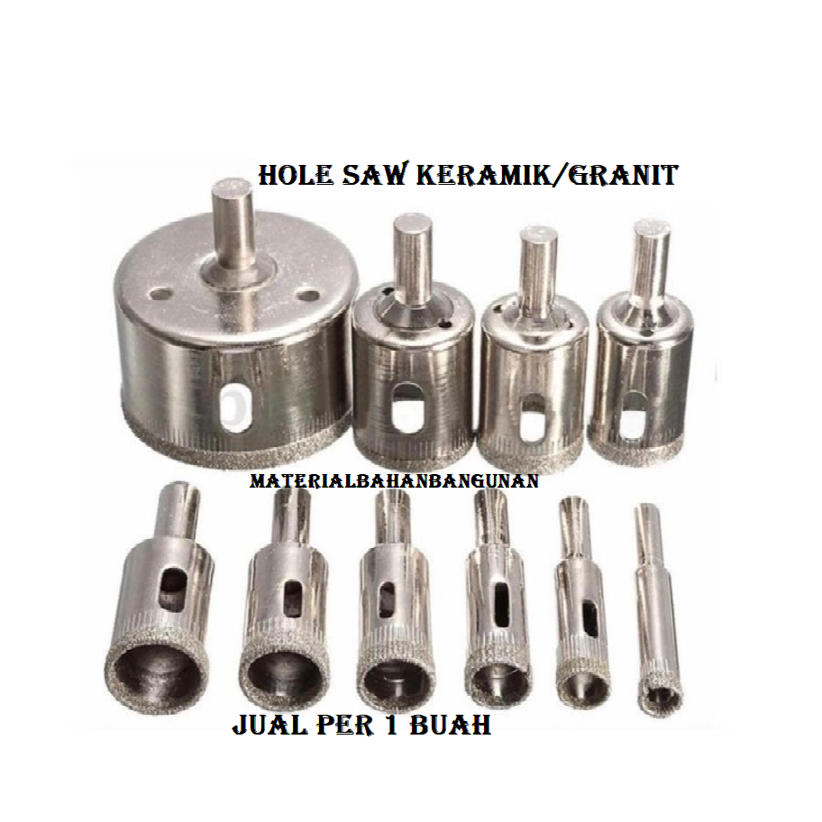 Mata Bor Granit 6 MM Diamond Coated Holesaw Melubangi Akrilik Glass Hole Saw Kaca 6 MM Pelubang Kera