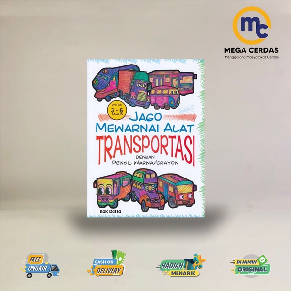 

BUKU JAGO MEWARNAI ALAT TRANSPORTASI DENGAN PENSIL WARNA/CRAYON