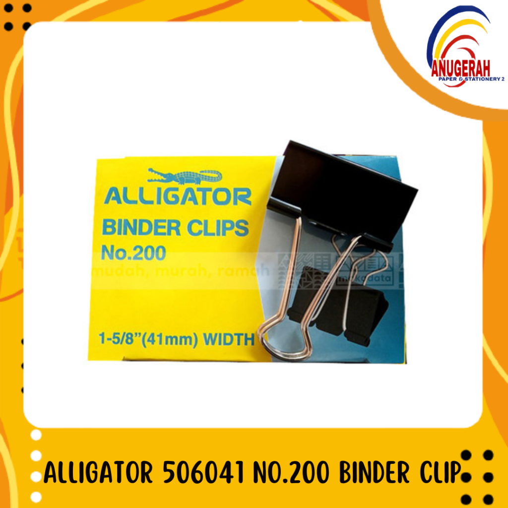 

ALLIGATOR 506041 NO.200 BINDER CLIP (PCS)