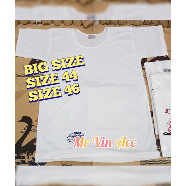 Swip up BIG SIZE 4446 Kaos Oblong Pria Swan Brand Kaos Oblong Putih Polos SwanBrand