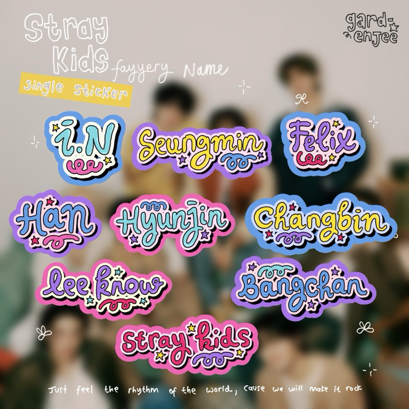 

Stray Kids Fayyery Name Single Sticker