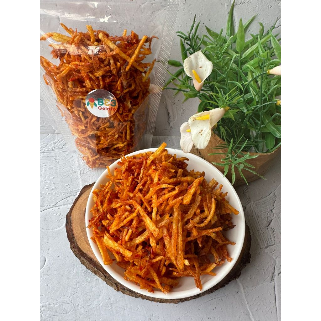

Kentangan Mustofa Balado Pedas manis Gurih Kentang Asli