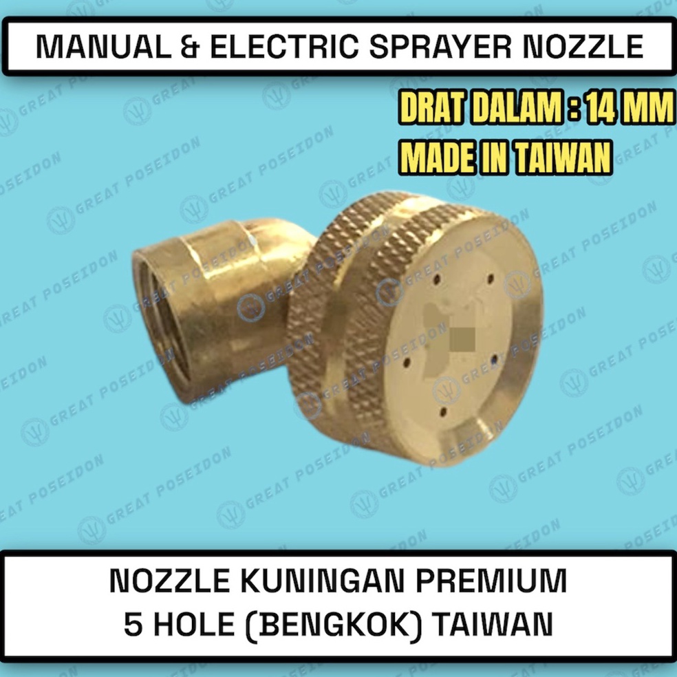 XPRESS Nozzle Sprayer Nozel Spuyer Kuningan Elektrik Kabut Embun Halus Sprayer Electric 5 Mata Luban