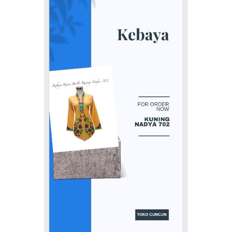 Kebaya Modern Katun Kuning Nadya 702 kebaya katun