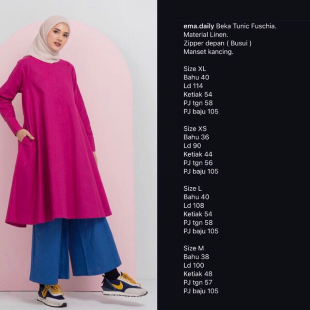 Beka Tunic Fuschia - Ema.daily
