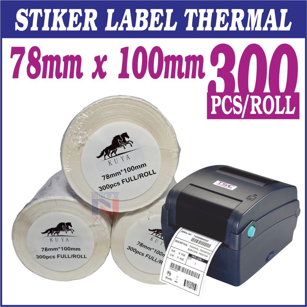 

PROMO MURAH BANGET!! 1 PCS/ ROLL STIKER THERMAL / RESI 78X100MM ISI 300/ROLL STIKER LABEL BARCODE