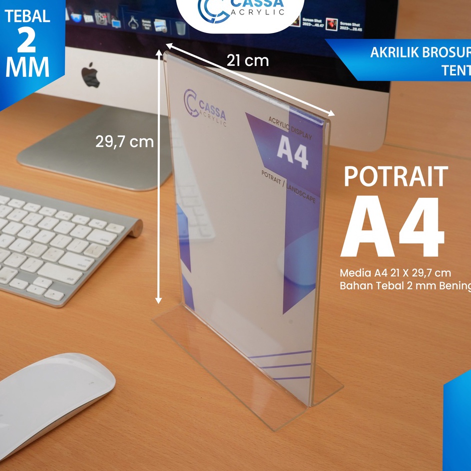 

Free Ongkir CASSATEMPAT BROSUR A4 T POTRAIT 2 SISI AKRILIK DISPLAY TENT HOLDER TENT CARD