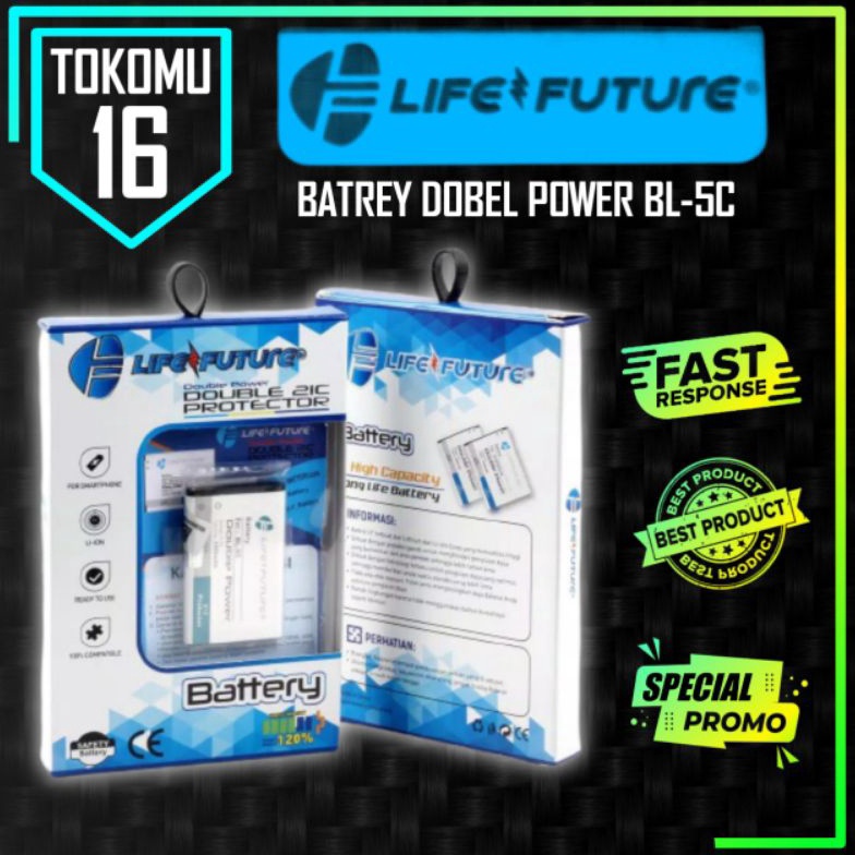 KODE T58Q SALE BATRE BATERAI LF NOKIA BL5C N7 NOKIA 15 DOBEL POWER LIFE FUTURE GROSIR MURAH BATTERY 