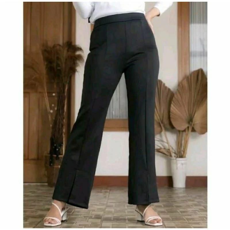Celana Cutbray Model Belah Depan Celana Pants Cutbray Scuba Tebal