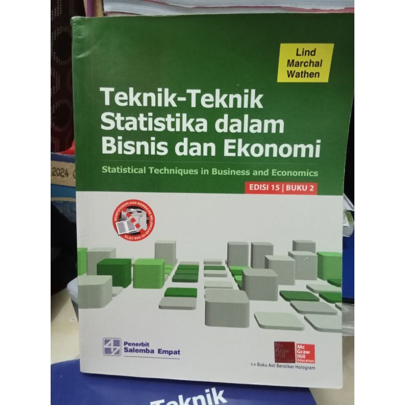 

TEKNIK-TEKNIK STATISTIKA DALAM BISNIS DAN EKONOMI (ORIGINAL/ASLI)