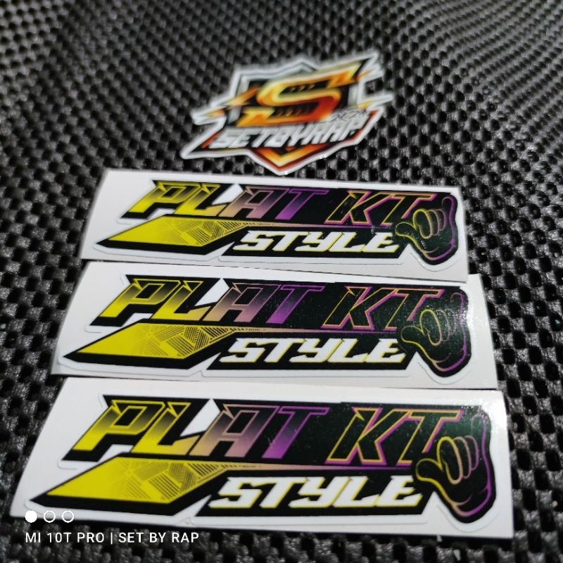 stiker plat kt style new