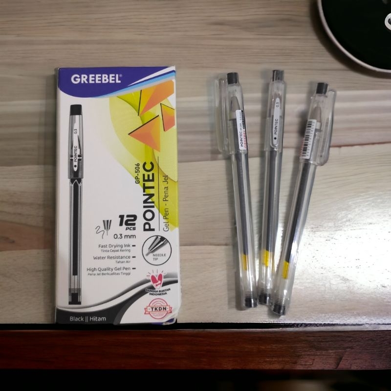 

GREEBEL GEL PEN GP-506 POINTEC 0.3/pen haitec 0.3 Black original harga 1pcs