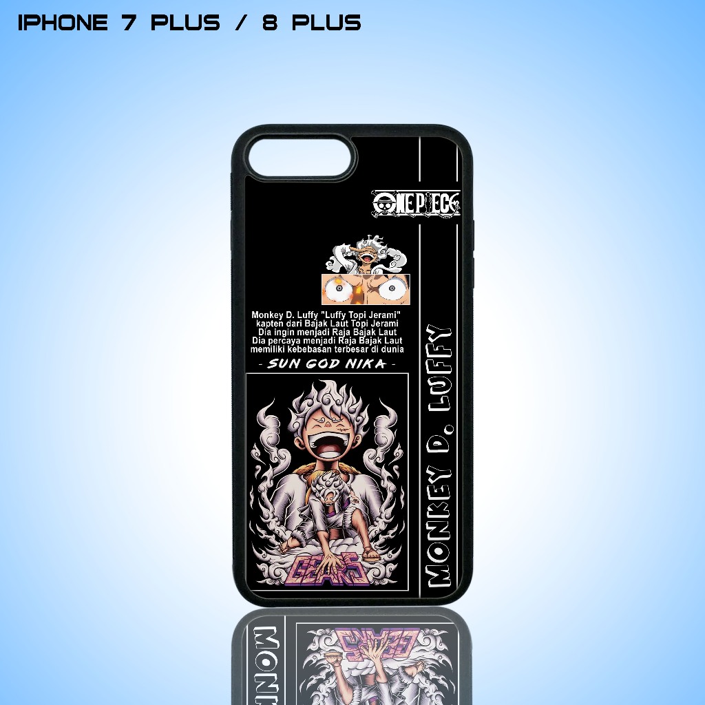 Case Iphone 7 Plus / 8 Plus - ( One Piece ) - Case 2D Glossy - Case Hp - Casing Hp - Softcase Iphone