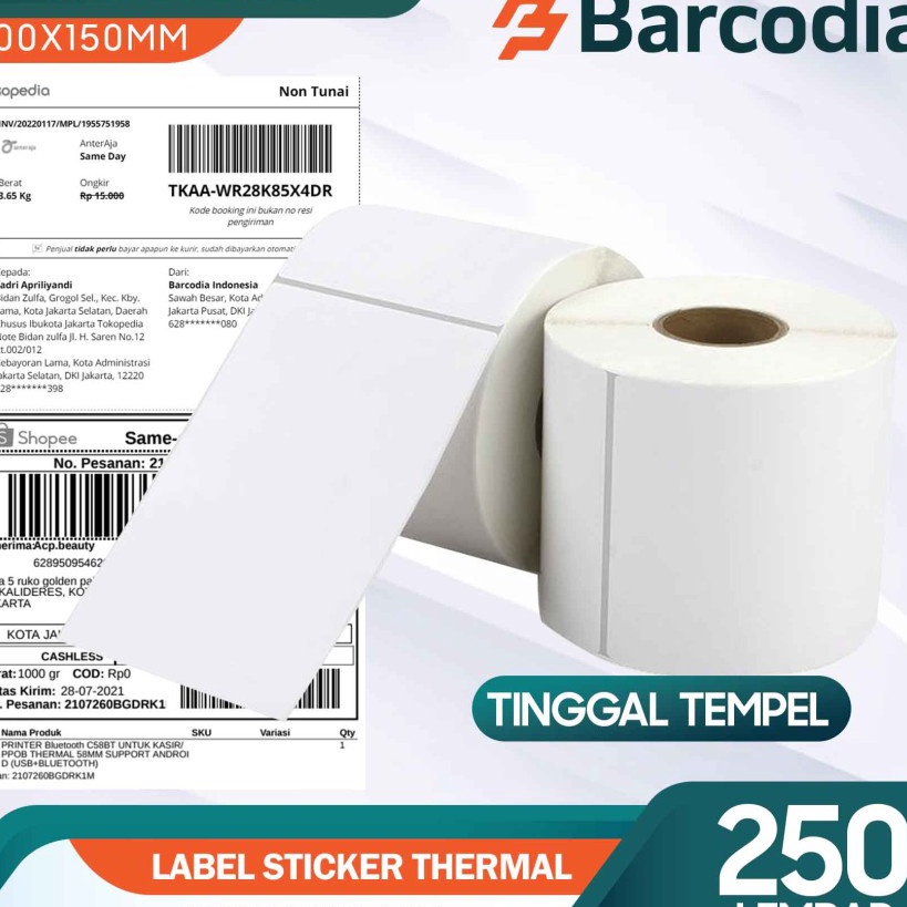 

Free Ongkir Kertas Label Barcode STIKER Thermal 1 x 15 mm ISI 25PCS