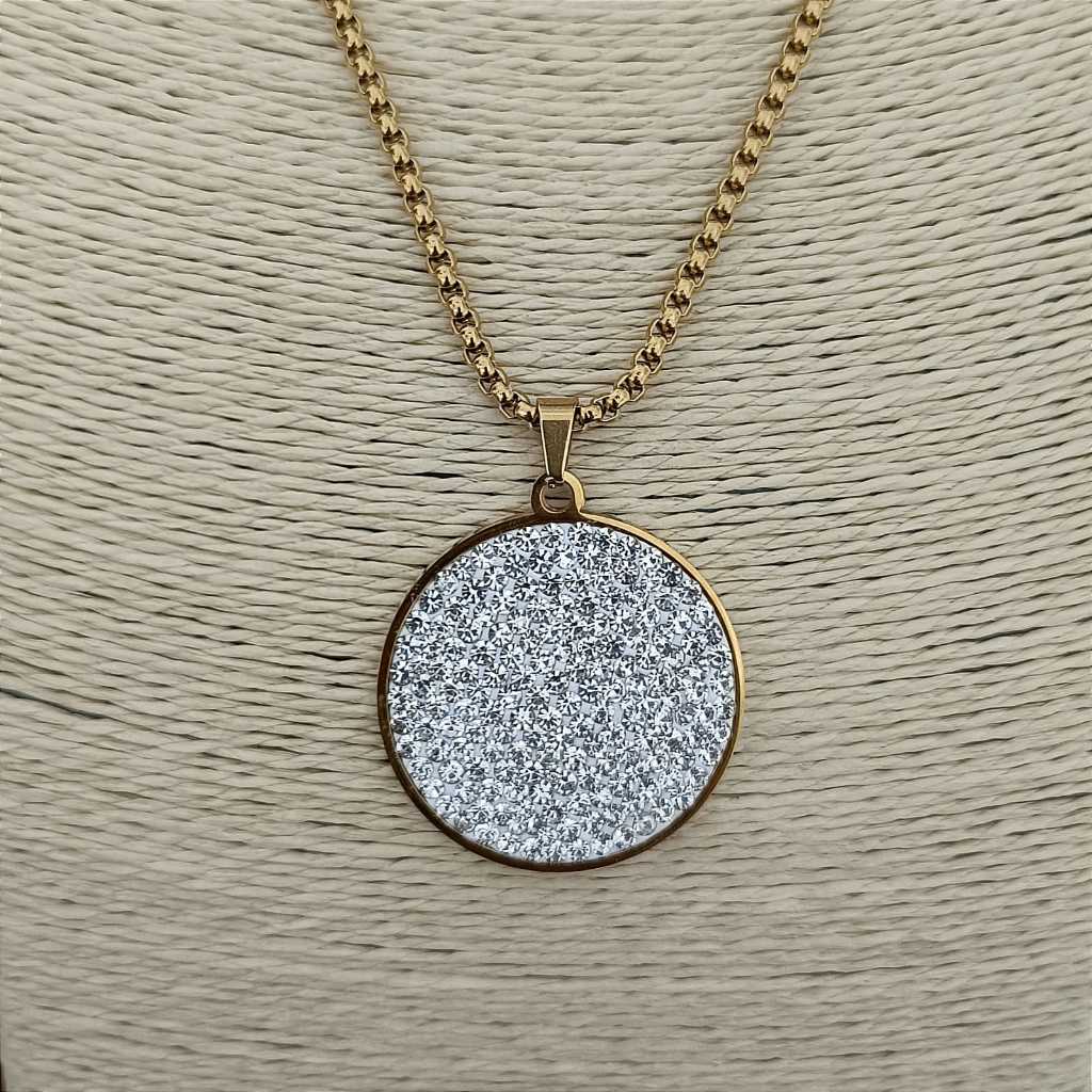 KALUNG LIONTIN TITANIUM MODEL BULAT BESAR