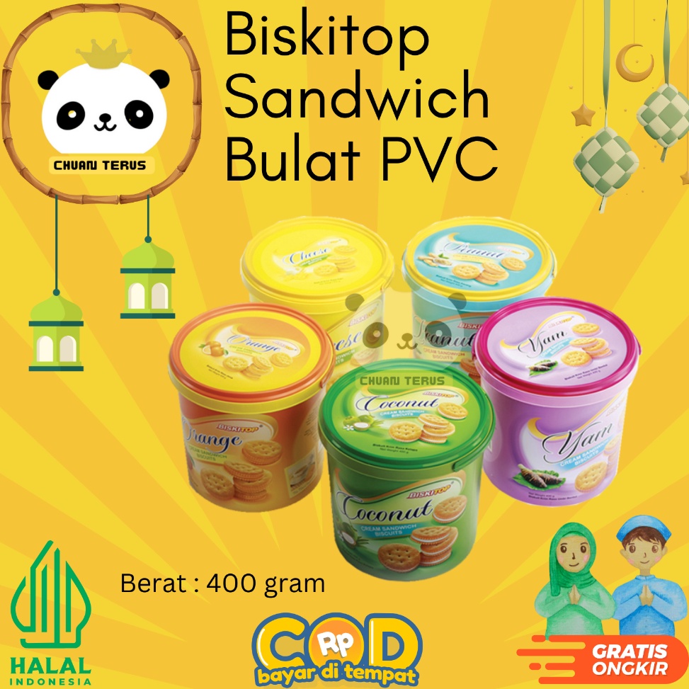 

PROMO ALE BISCUIT EMBER BISKOTOP SANDWICH ROUND PVCBiskuit CHEESE PEANUT ORANGE COCONUT BLACK YAM