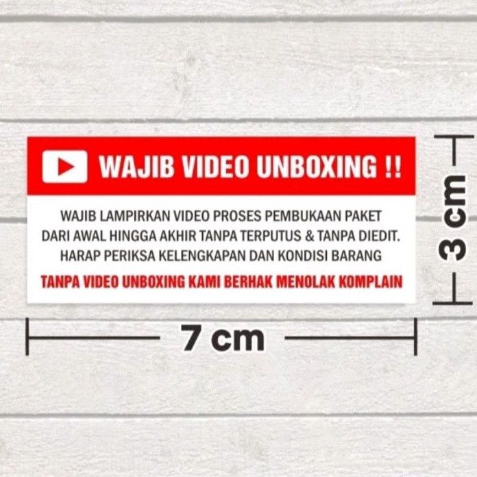 

Terbaru 33 STIKER WAJIB UNBOXING ROLL ISI 5 PCS VIDEO FRAGILE