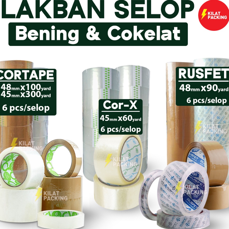 

COD Lakban Cortape Plakban Selotip Lakban Ekonomis Termurah Selop