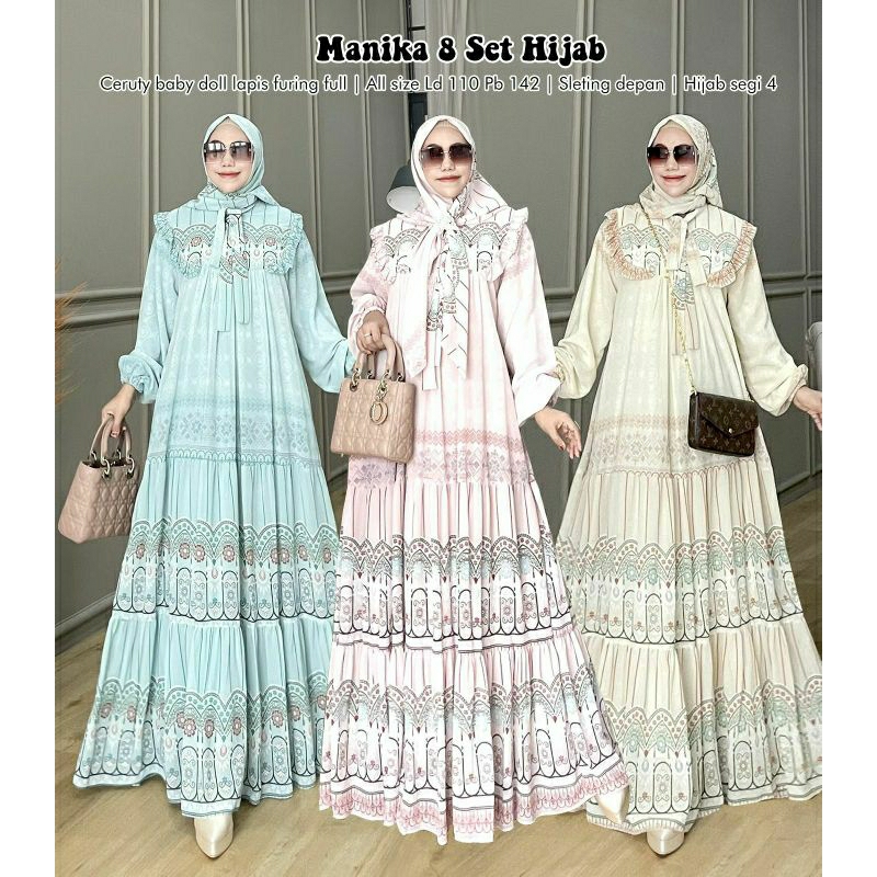 Manika 8 Set Hijab/pusat gamis/fashion muslim