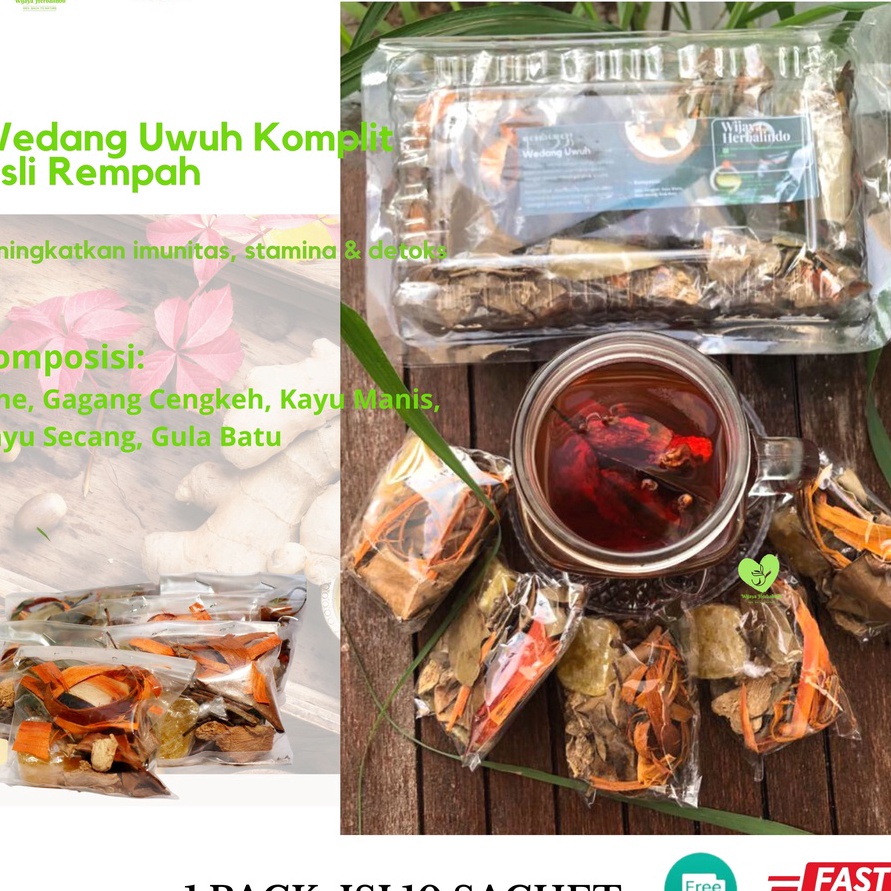 

STAR Wedang Uwuh I Komplit Gula Batu 1 Pack isi 1 sachet I Antioksidan I COD I Herbal