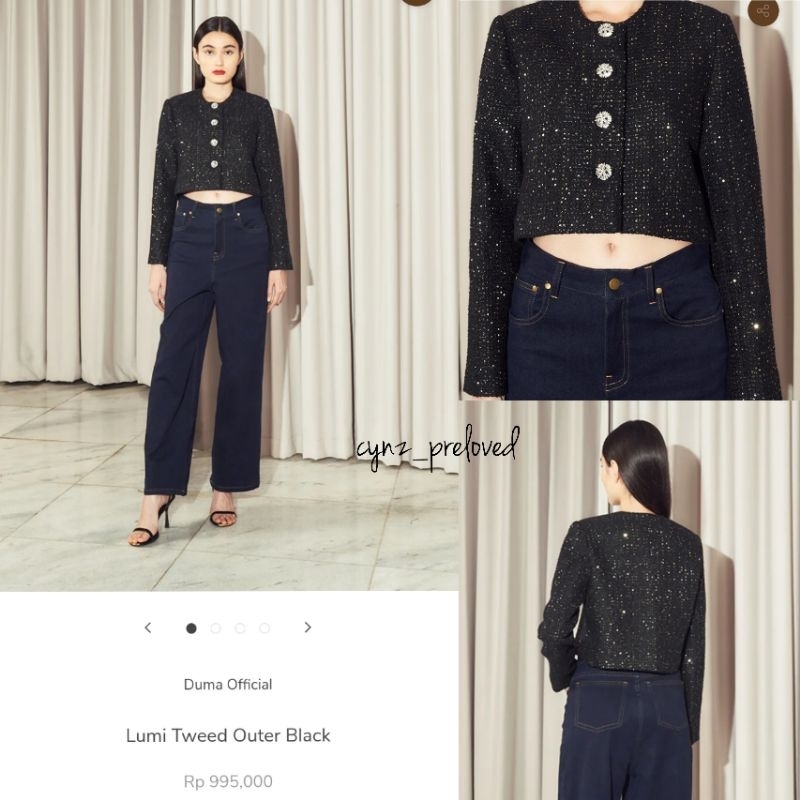 NEW duma lumi tweed outer in black