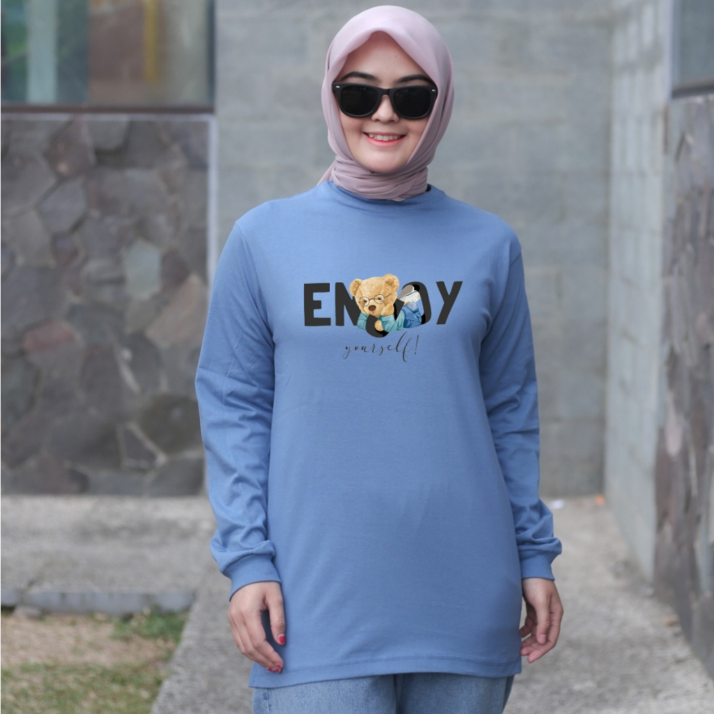 Terlaris Kaos Lengan Panjang Terbaru Atasan Wanita Hijab Zolaqu Style