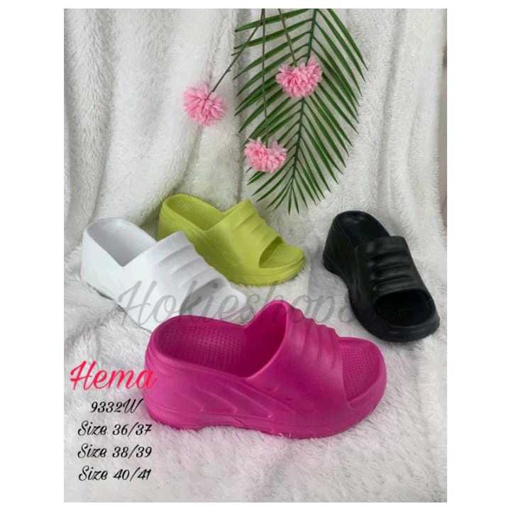 Wedgez hak tinggi Karet Nagita Sandal Wanita Spon Karet Sandal Fuji trend