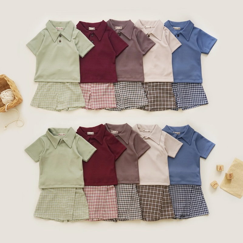 Tartan Couple Set - Setelan Couple Anak Perempuan & Anak Laki-Laki