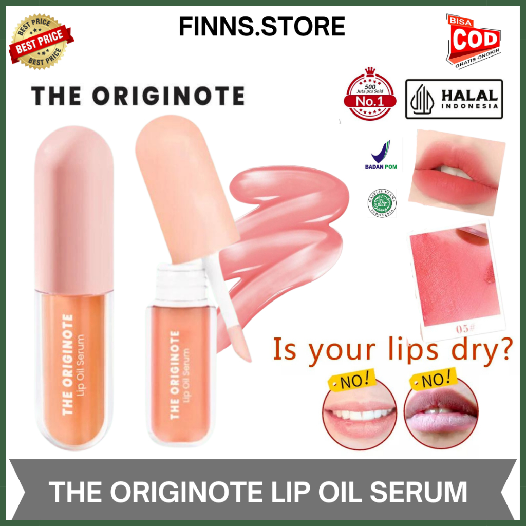 𝐅𝐈𝐍𝐍𝐒 𝐒𝐓𝐎𝐑𝐄 - THE ORIGINOTE Lip Oil Serum | Lip Gloss Serum Pelembab Bibir Bening [ORIGINAL] BPOM