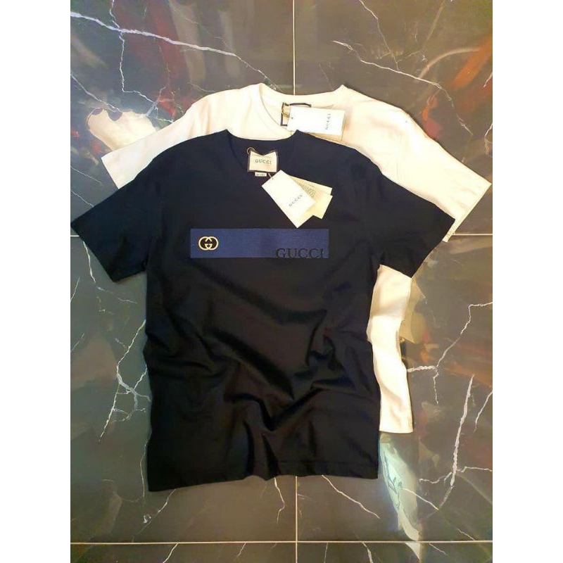 kaos GUCCI 2 PCS/KAOS BRANDED/KAOS PREMIUM/BAHAN COTTON COMBED 24S/KAOS IMPORT PRIA/KAOS PRIA LENGAN