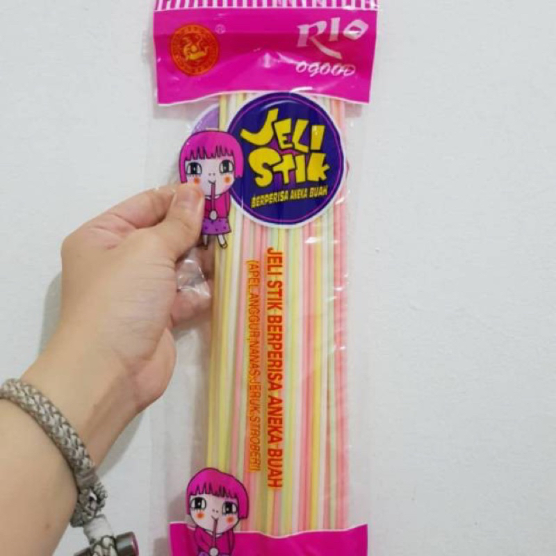 

permen jeli stik panjang aneka rasa / permen jelly stick / permen sedotan