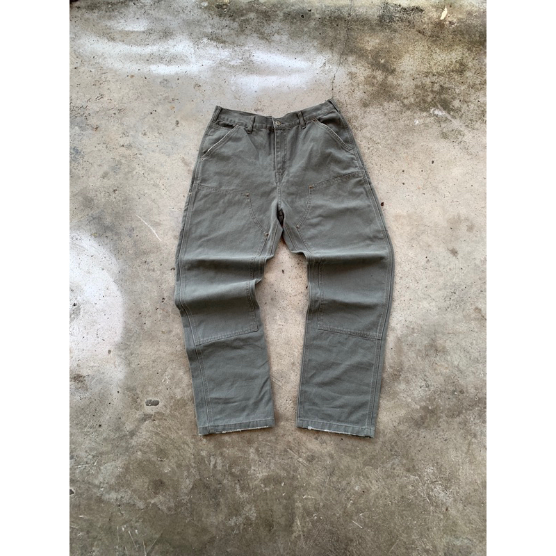 carhartt double knee mos green