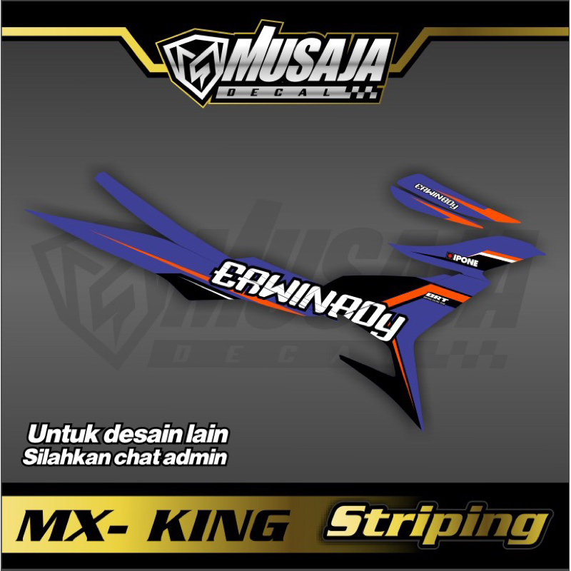 Striping Mx King biru orens nyambung non full body bisa custom