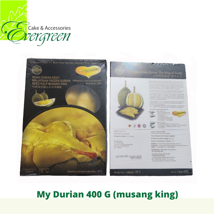 

Buah Durian Beku Malaysia Frozen Durian Seed Pulp Musang King - 400g